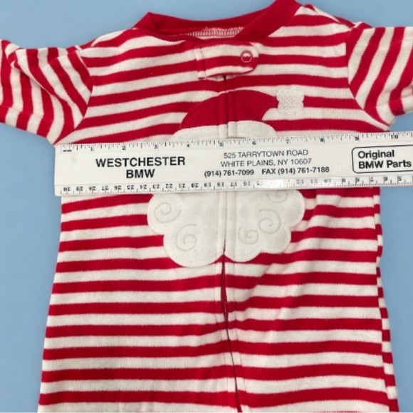 Carter's Blue and Red Winter/Holiday Print Footie Pajamas  Set of 3 - Picture 6 of 11